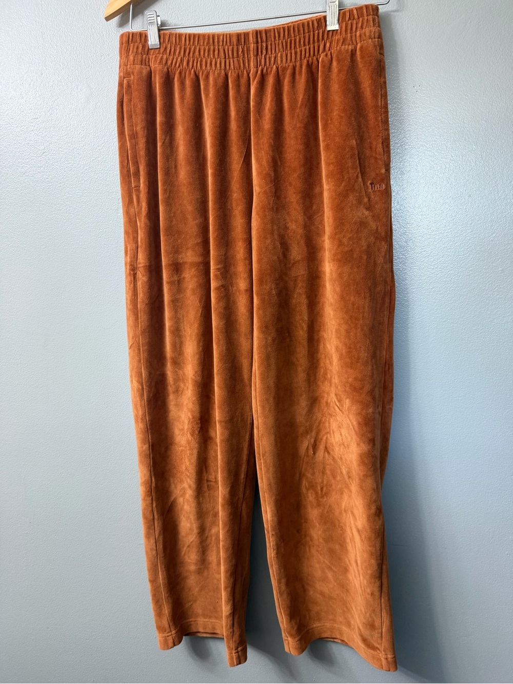 Aritizia TNA  Rust Brown Velour Jogger Pants - medium